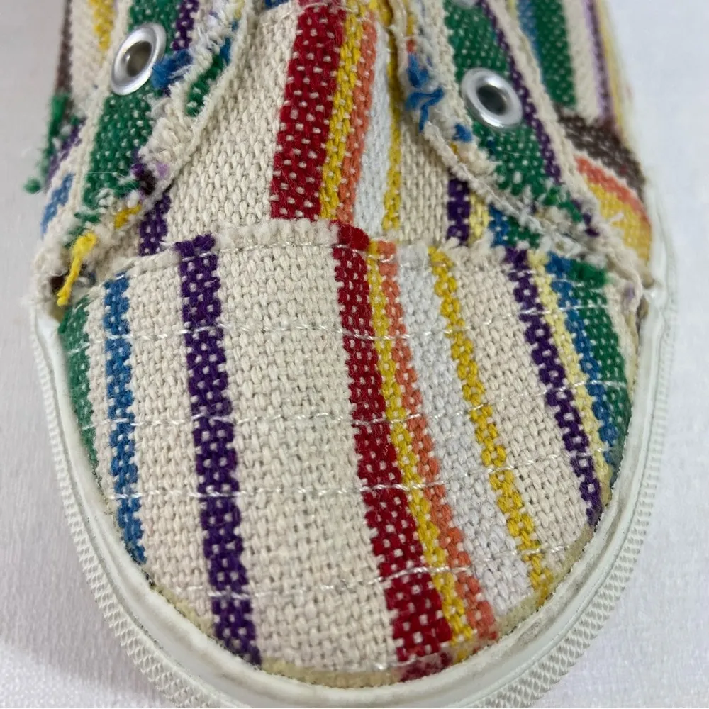 NEW Corkys Babalu Multicolor Reggae Stripe Ragged Sneakers Women’s Size 9 - Image 9