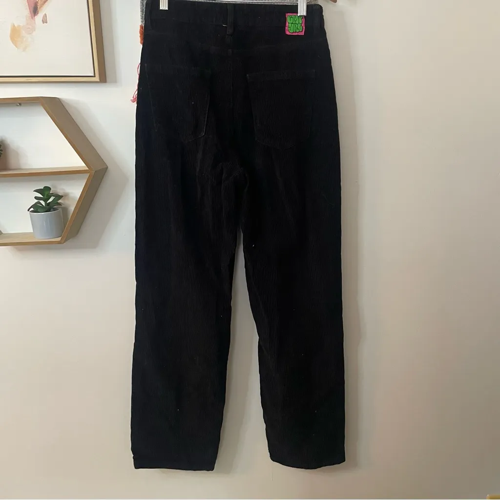 EMPYRE Tori 90s Black Corduroy Skate Pants Baggy Loose High Rise Y2K Women’s Size 6 - Image 3