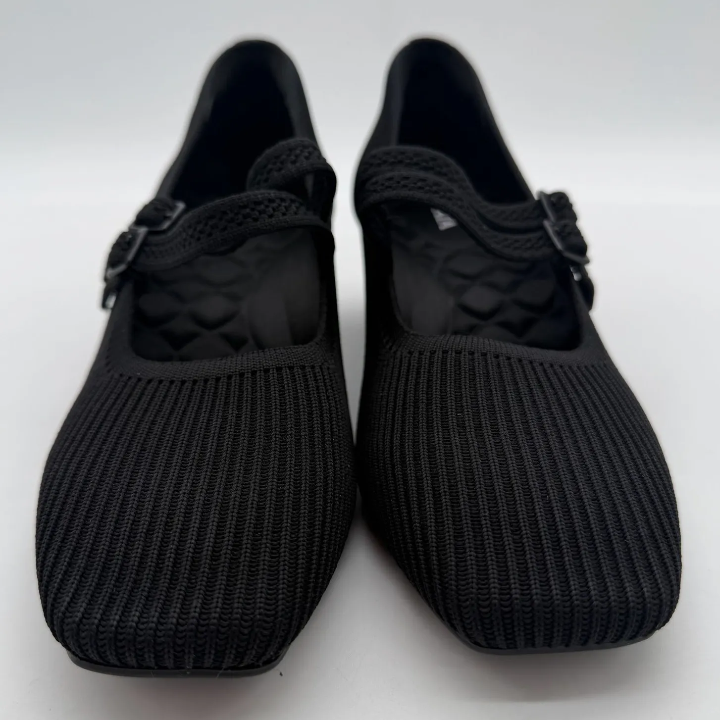 Vivaia Melody Pro Mary Jane Heels Old Money Minimalist Knit Comfort Black 7 - Image 6