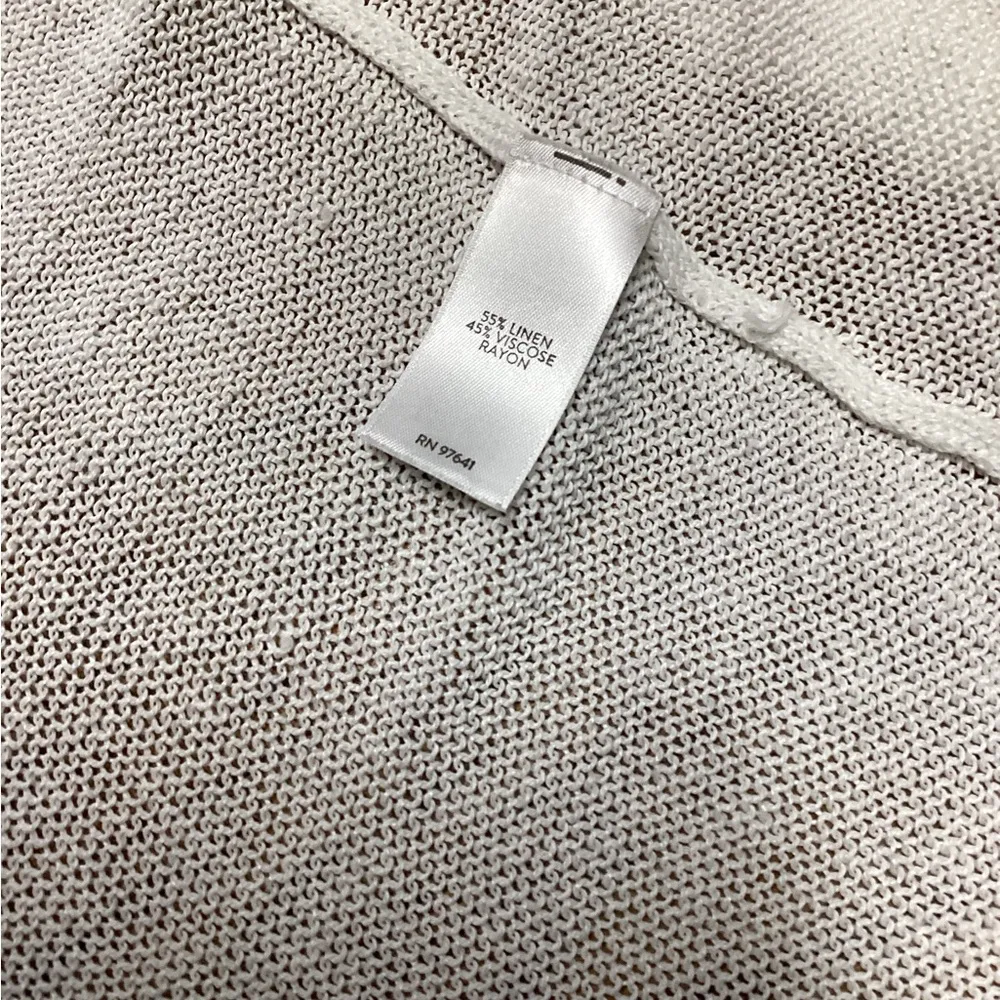 J.jill open front cardigan. White. XL Petite White Size undefined - Image 6