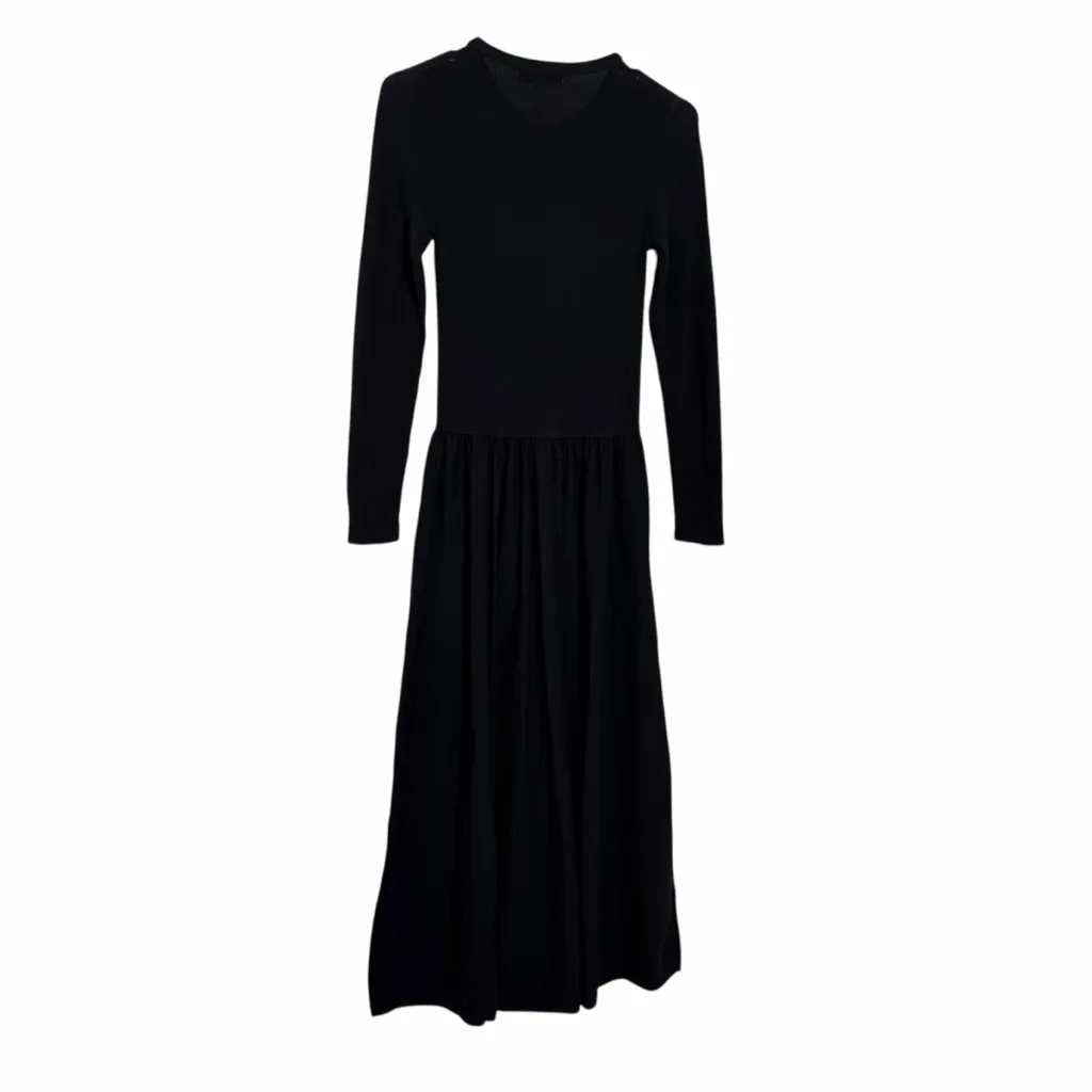 Thakoon Drop Waist Midi Dress Black Size M - Image 9