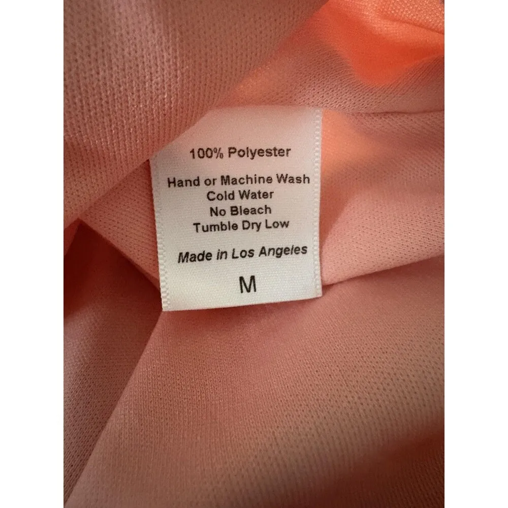 Lucy in the Sky Dress Size Medium Peach Chiffon Mini Party Fairy Cocktail - Image 8