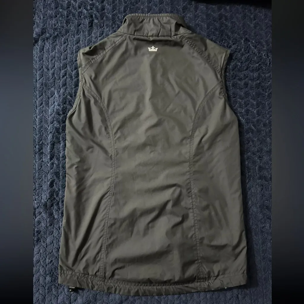 Peter Millar Mens E4 Wind‎ Reversible Full Zip Vest Black White Size Xsmall - Image 13