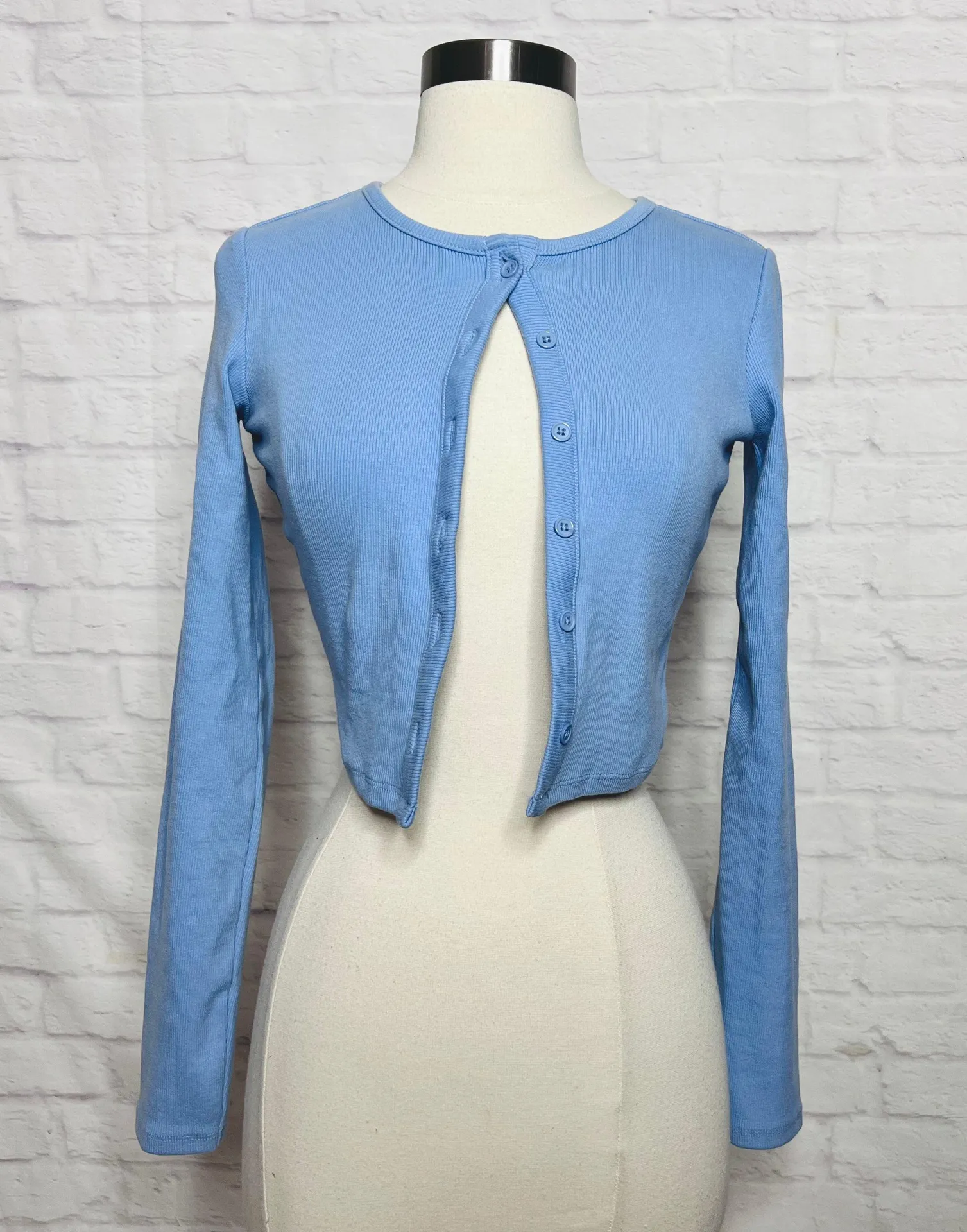 Rib Knit Fitted Sweater - Image 2