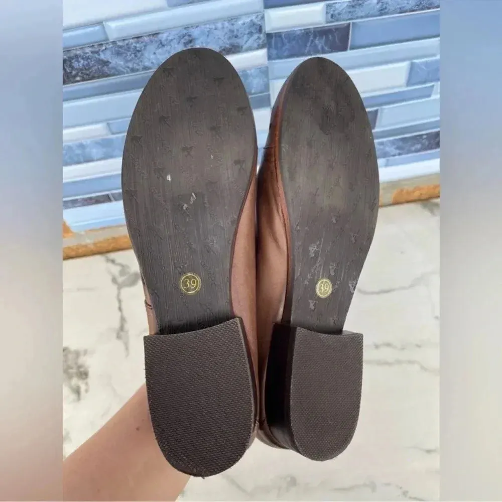 Antelope Brown Peforated Two Buckle Leather
Shoes 39/8.5 - Image 6