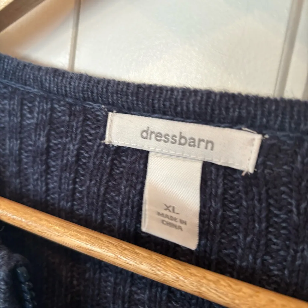 Dress Barn‎ Christmas Zip Up Sweater Size XL - Image 6