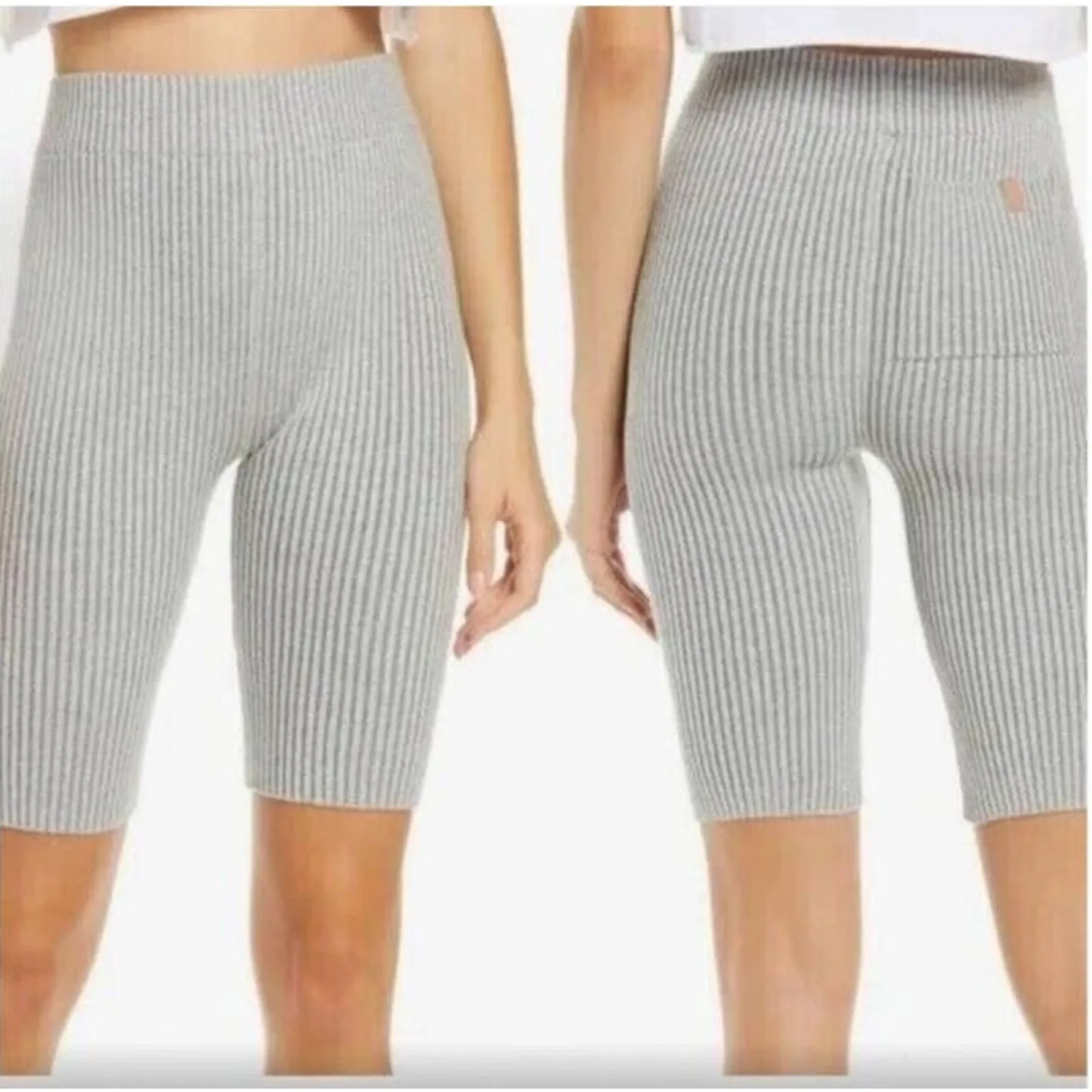 Lunya Cozy Cotton Silk Ribbed Bike Short Gray Size XS NWOT - Image 2