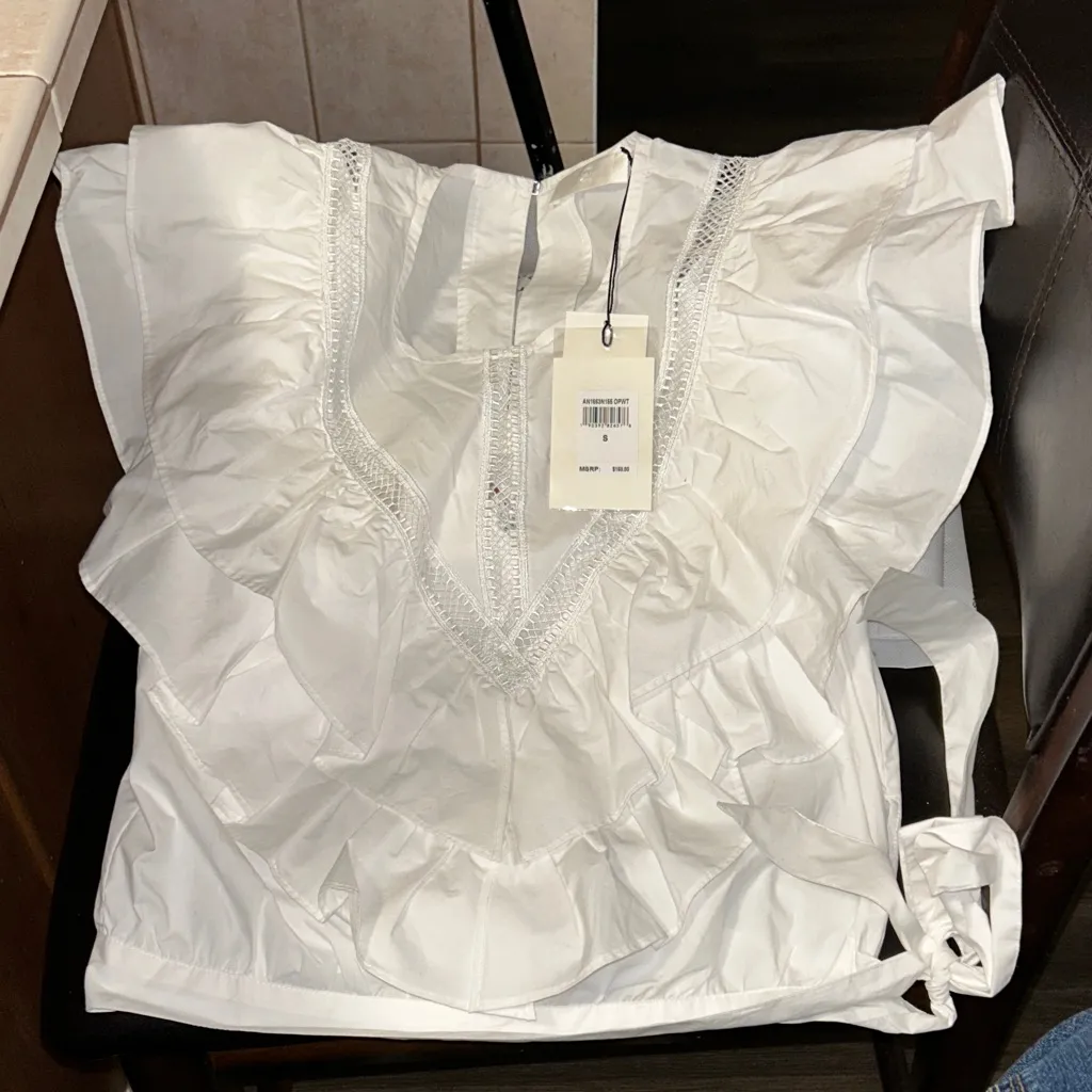 7 For All Mankind  Ruffle Top - Image 5