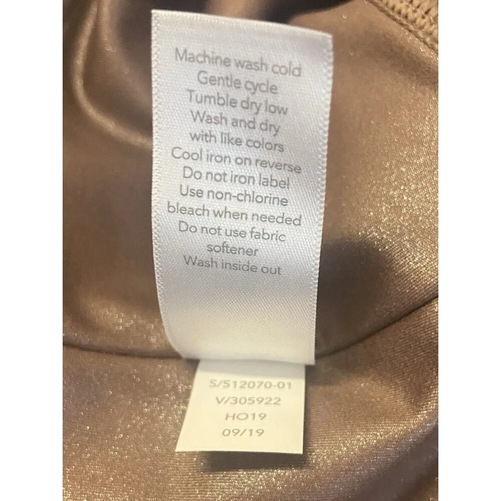 Athleta Women's Moto Tight Inclination Shimmer Rose Brown‎ Legging XS Petite NWT - Image 7