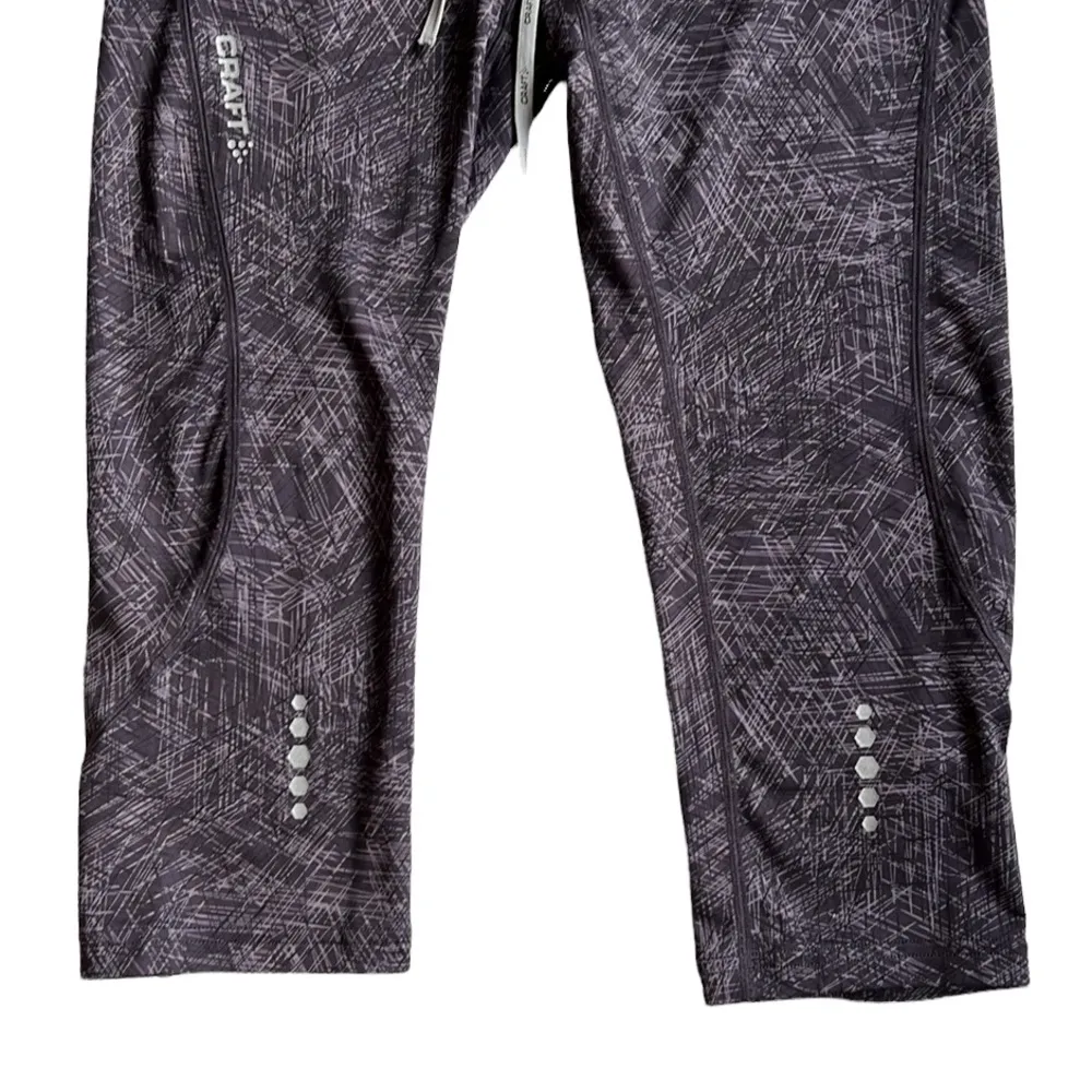 Craft Brand Lightweight Cropped Running Tights Size Medium Gray - Image 6