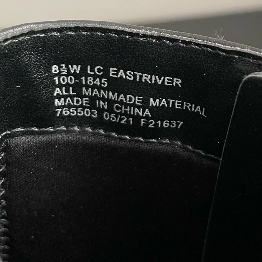 Liz Claiborne Eastriver Black Synthetic Pointy Toe Block Heel Ankle Boots - Image 11