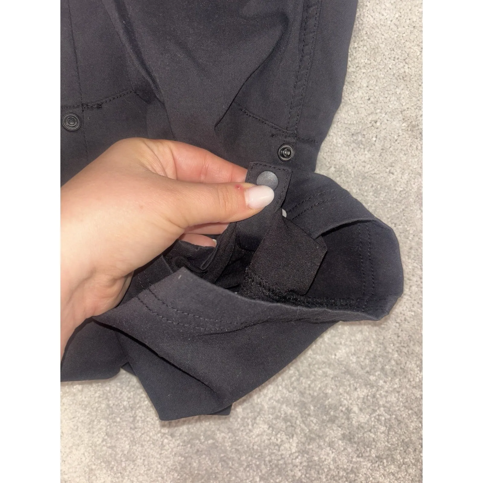 Women's Prana Black Boot Cut Convertible Hiking Pants Nylon 10 - Image 2