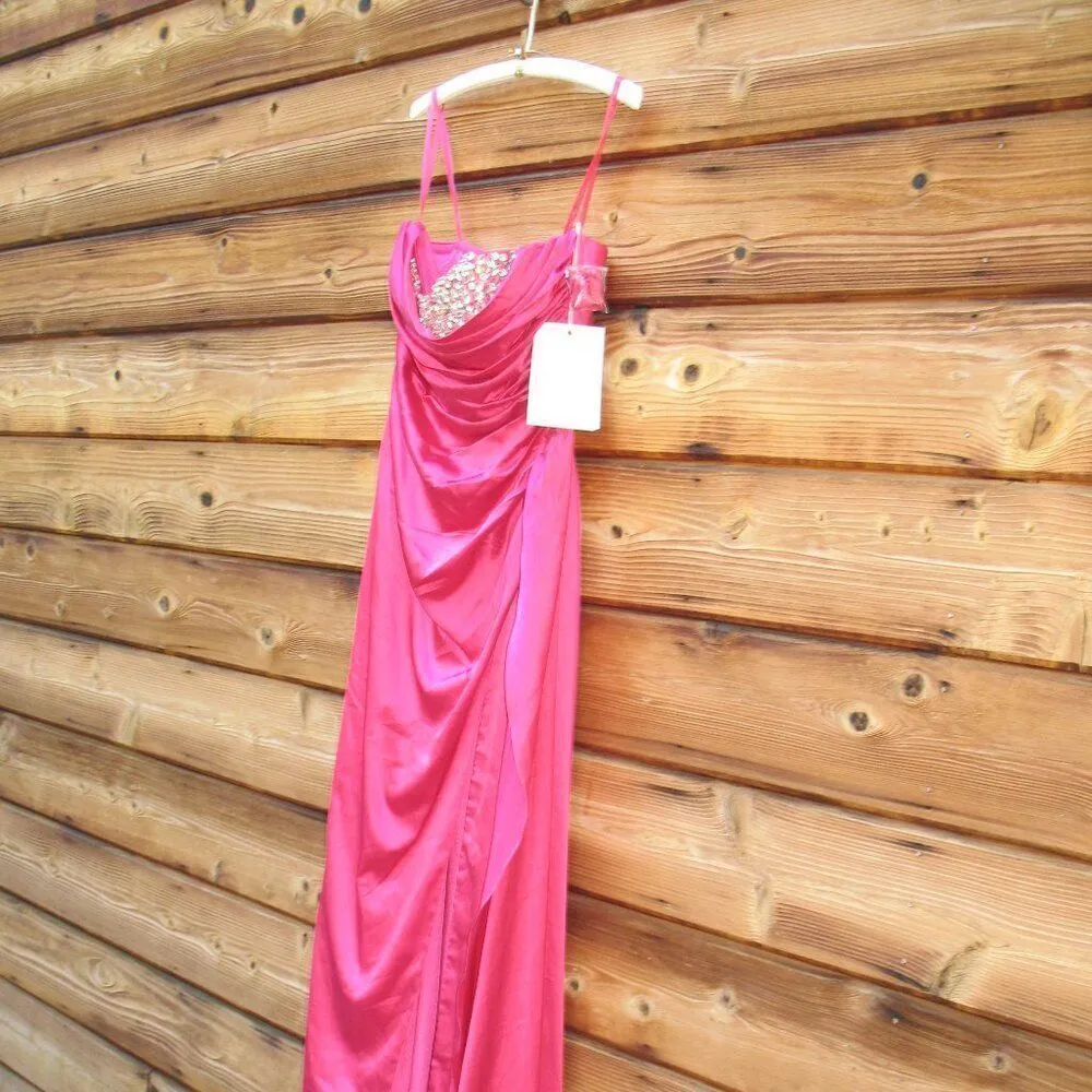 Mac Duggal Pink 2211 STRAPLESS EMBELLISHED SWEETHEART NECKLINE SATIN GOWN - Image 7