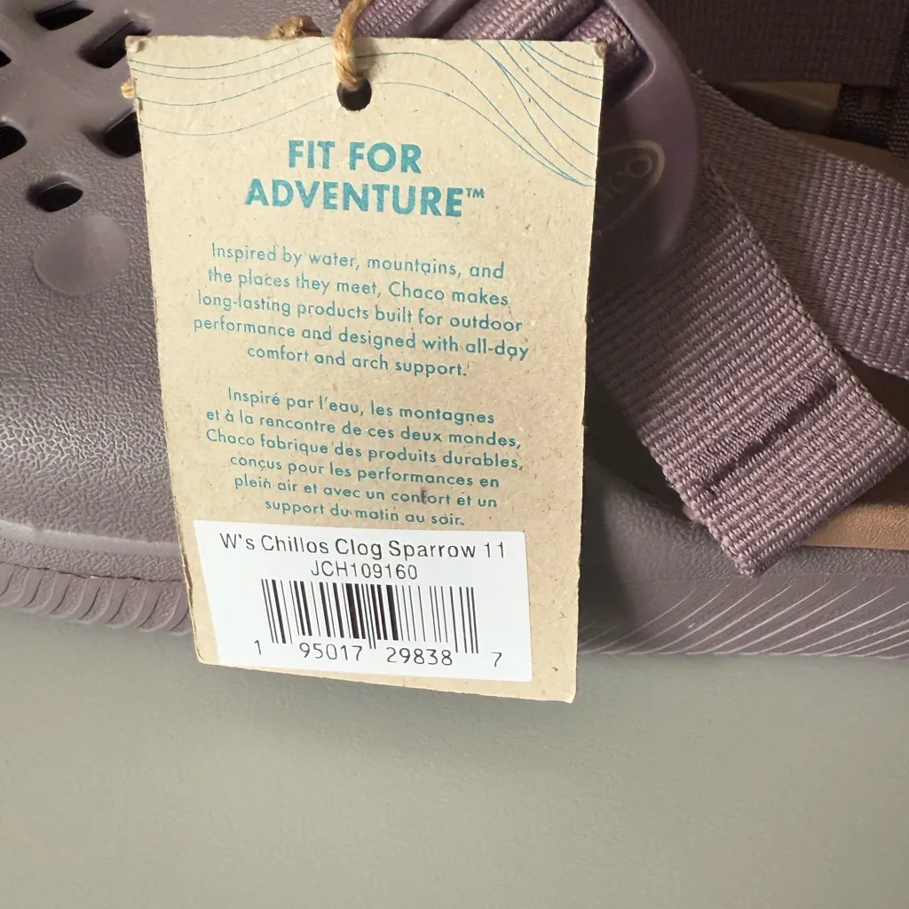 Chaco Women Size 11 Chillos Sparrow Clog Sandals‎ Performance Shoes Purple New - Image 4