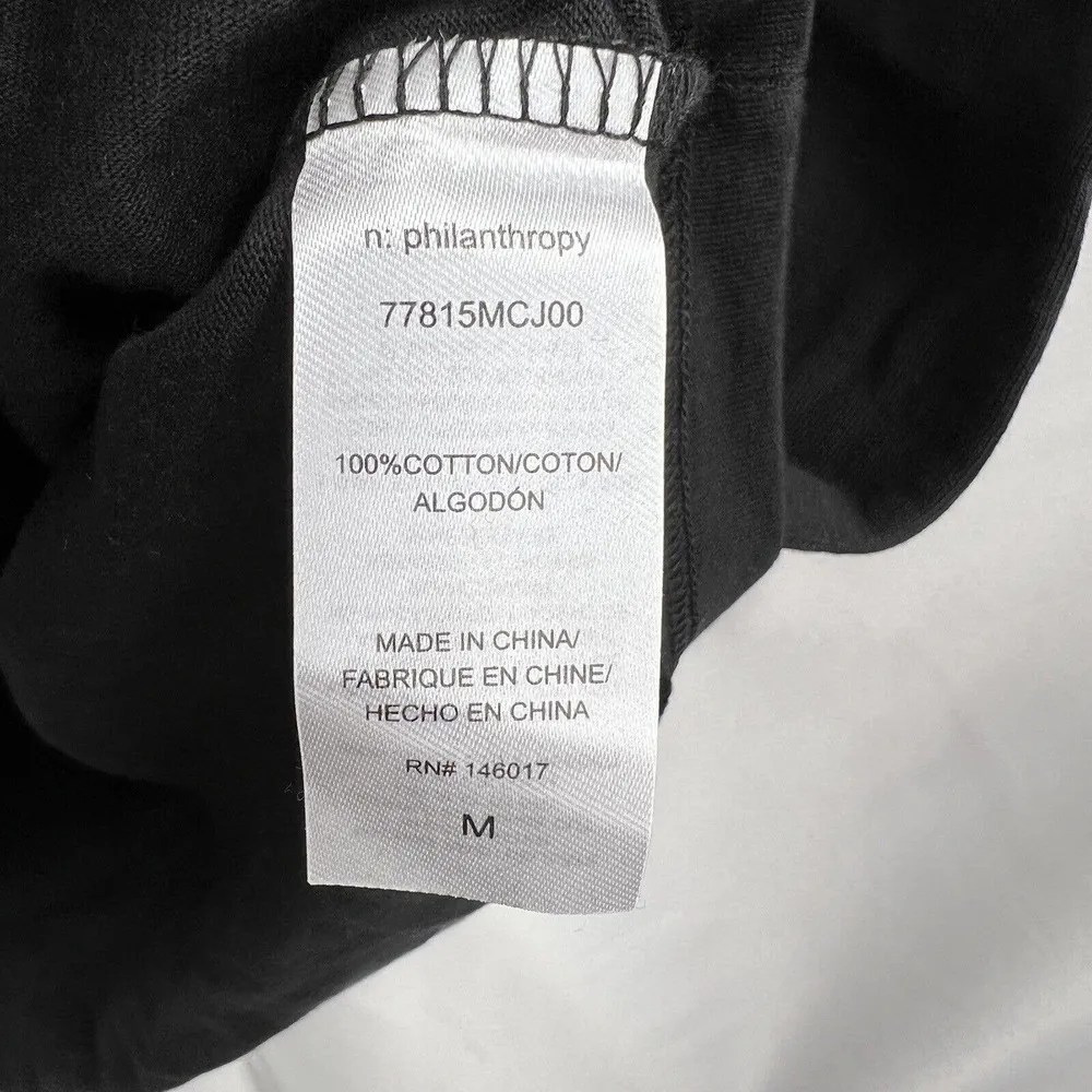 n:PHILANTHROPY Black Leonardo Knot Front Short Casual Shirtdress Black Med New - Image 38