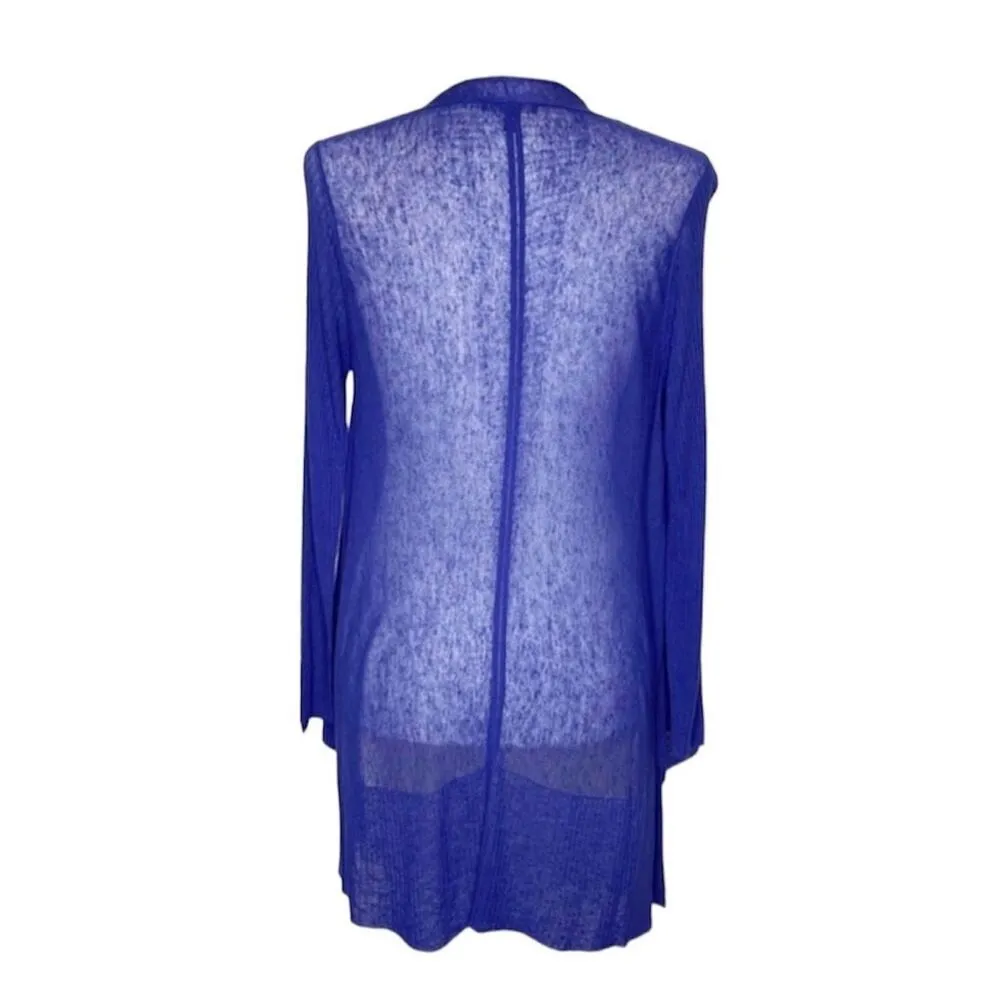 ✨Eileen Fisher Sapphire Sz Small Cardigan with Dipped Hem S2VLN-K2833✨ - Image 2