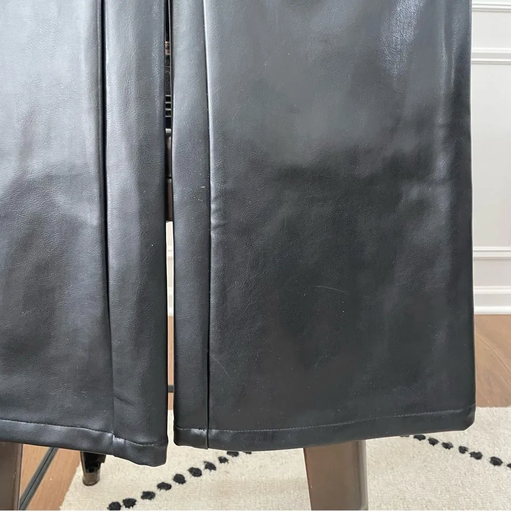 A Byer Faux Leather Bootcut Mini Flare Front Zip Pants 9 - Image 7