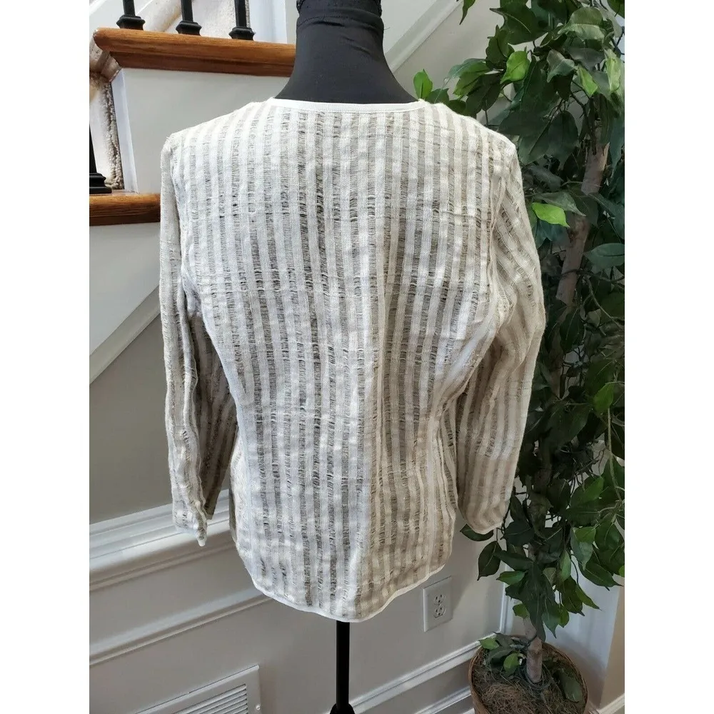 Women's Multicolor Lined Polyester Round Neck Long Sleeve Casual Jacket Size 14 - Image 6