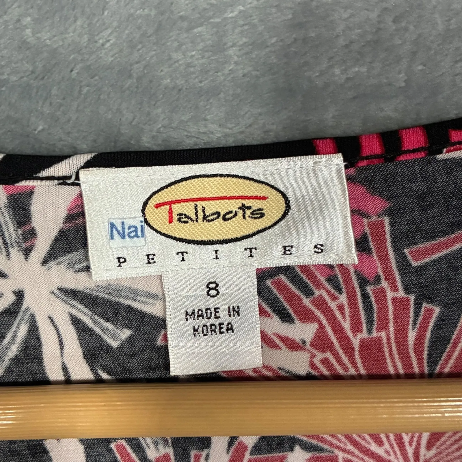 VTG Talbots Petite V Neck 3/4 Sleeve Jersey Knit Dress Size 8 - Image 4