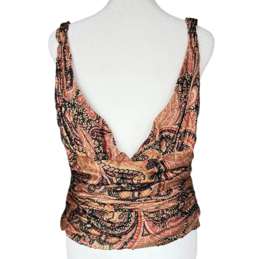 Carmen‎ Marc Valvo Sateen and Beaded Evening Top Sz 12 - Image 3