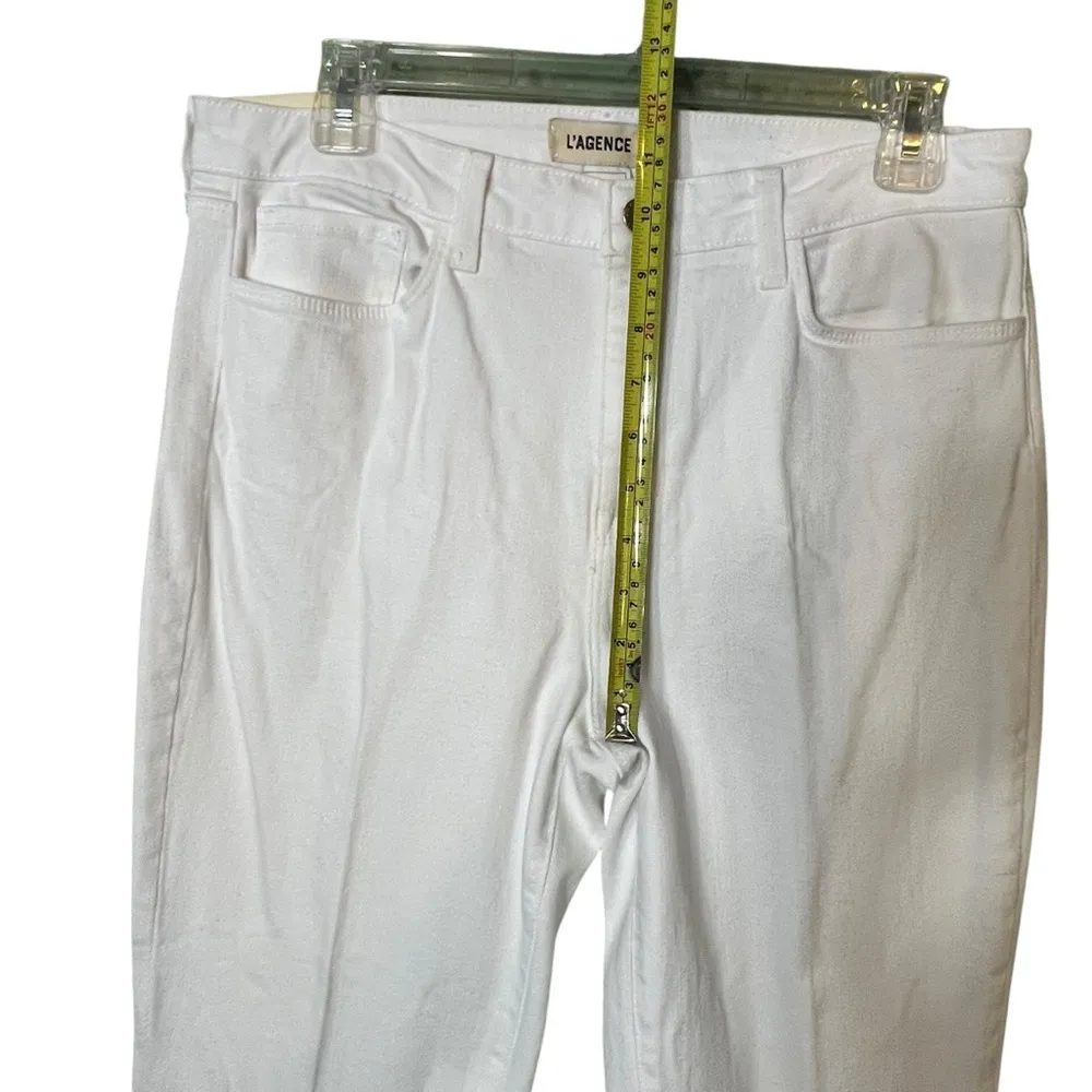 L'Agence Denim Jeans 5 Pocket High Rise Bell Leg Comfort - Image 9