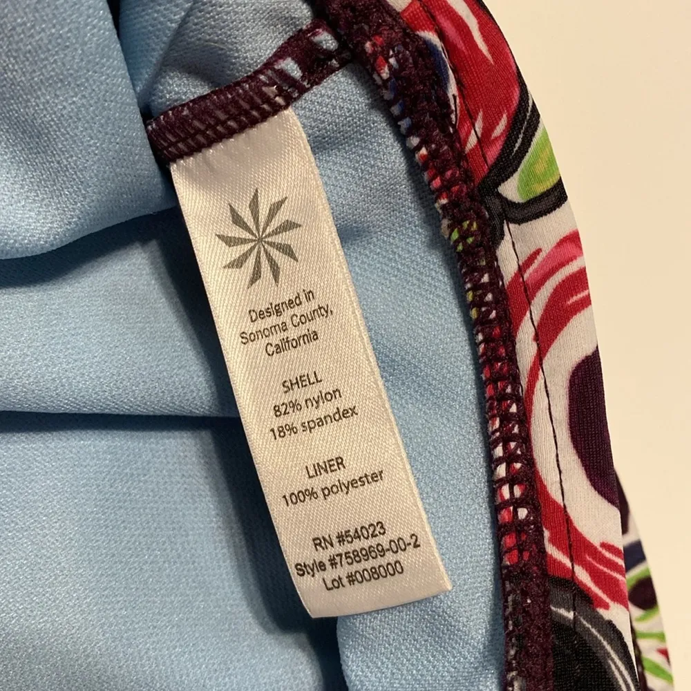 Paisley SWIMSUIT bikini bottoms fold down waist ruched sides size large - Image 4