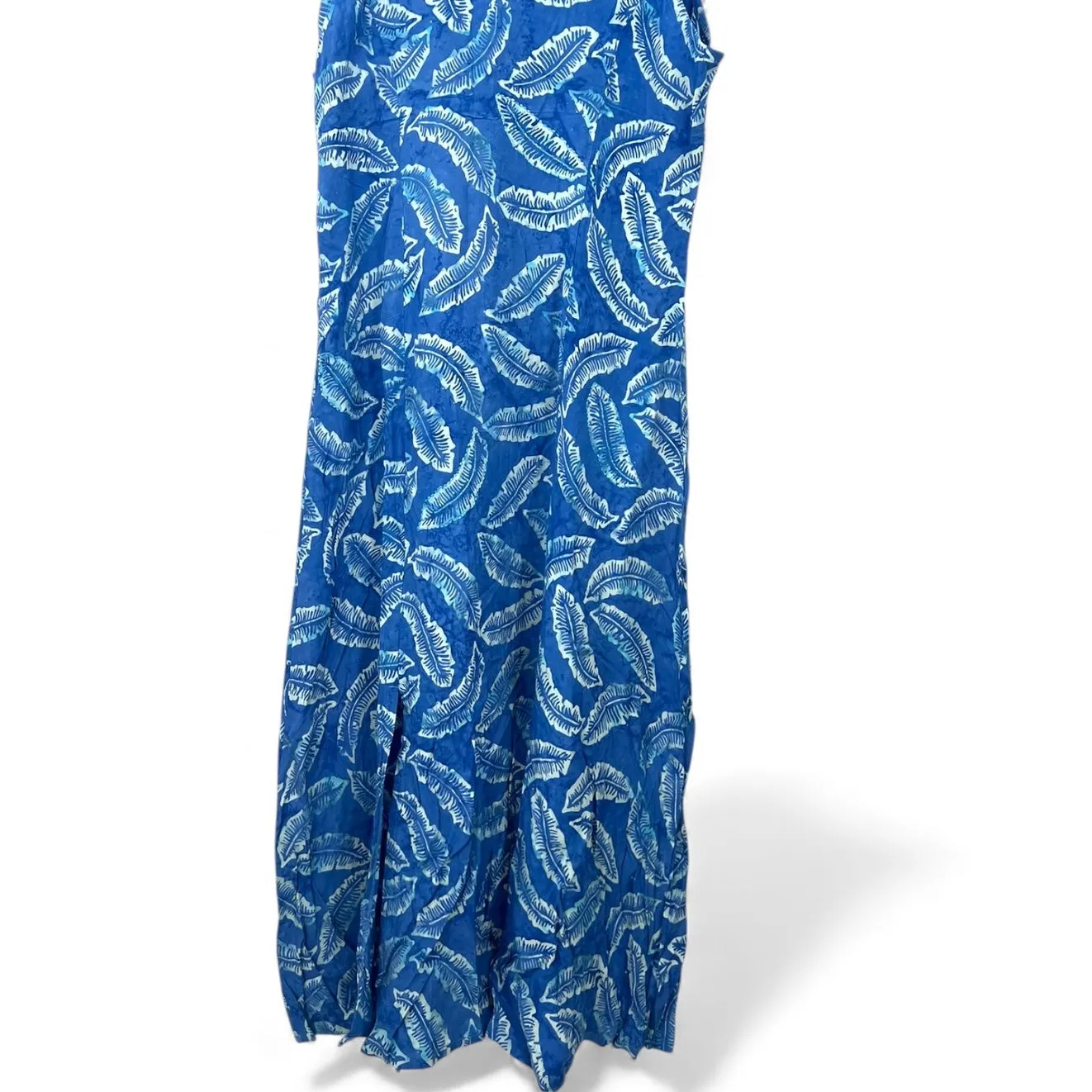 NWT BALI BATIKS XS Dress Sundress Tank Sleeveless Hand Painted Resort Wear Beads Blue - Image 2