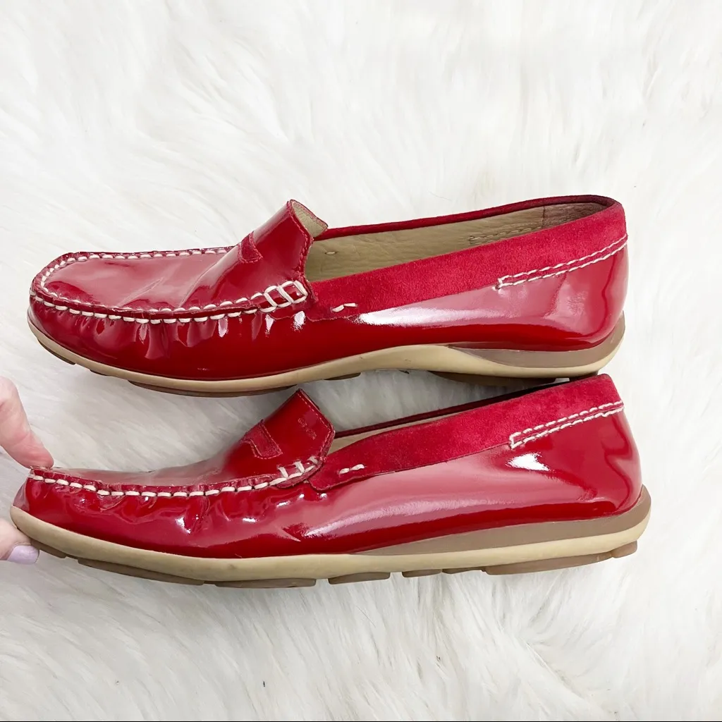 Geox Red Respira Patent Leather Loafer Flats - Image 5