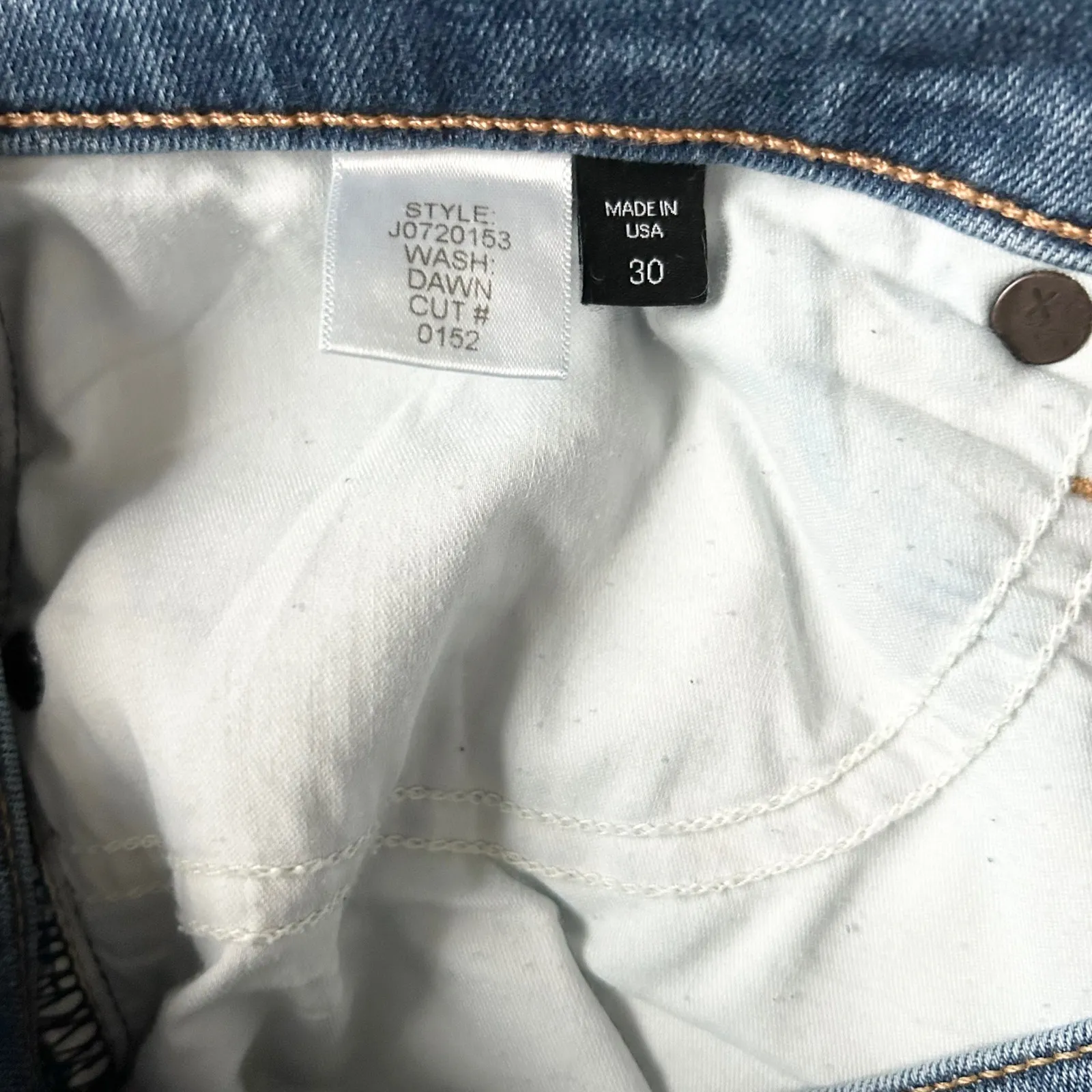 Veronica Beard  Beverly 10" Skinny Flare Jean Button Fly Dawn Medium Wash Size 30 - Image 8