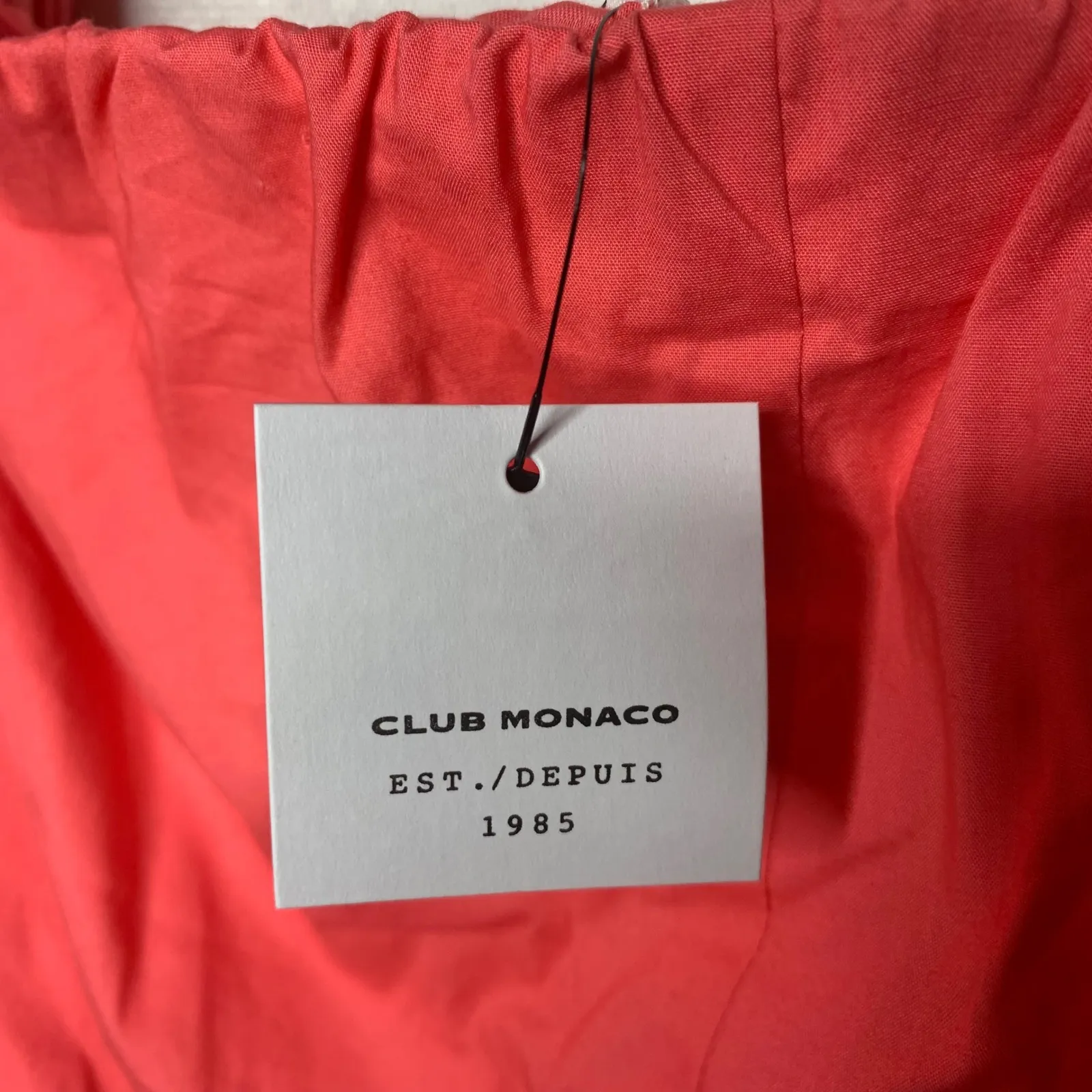 Club Monaco off the shoulder sheath mini  orange dress size 10 office‎ party - Image 4