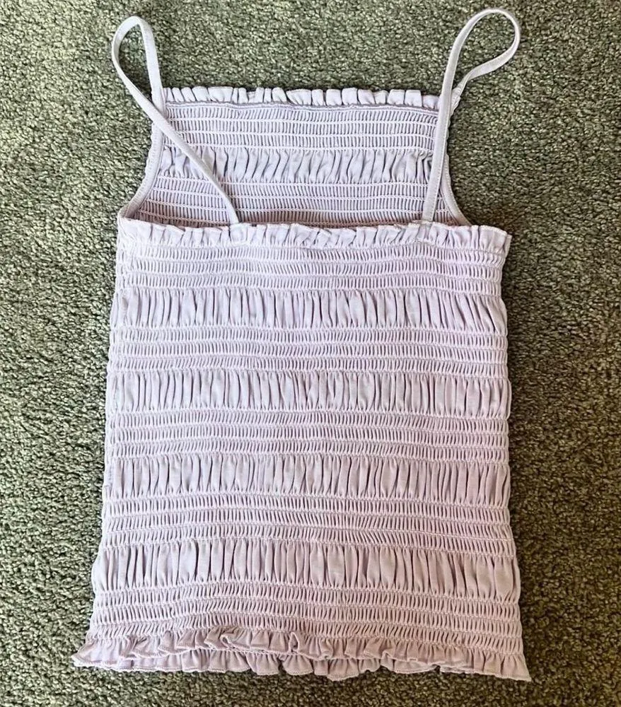 H&M Smocked Lavender Tank Top - Image 3