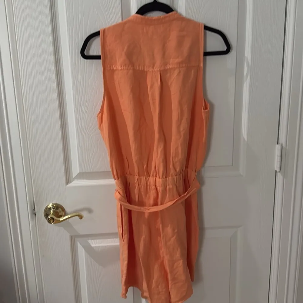 Sleeveless light orange romper Anthropologie cloth and sky size small - Image 4