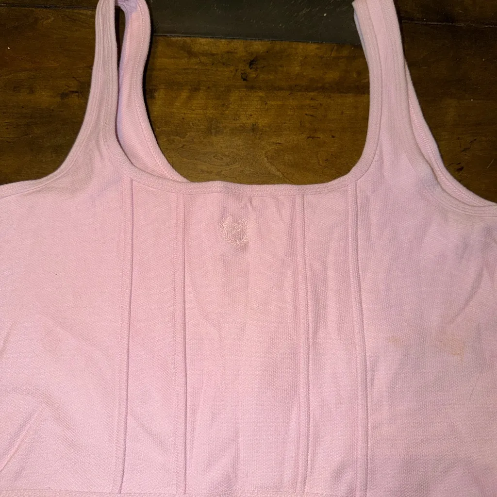 Bundle of 3 Victorias Secret Corset Style Tank Tops Pink, Taupe and Black Lace - Image 7