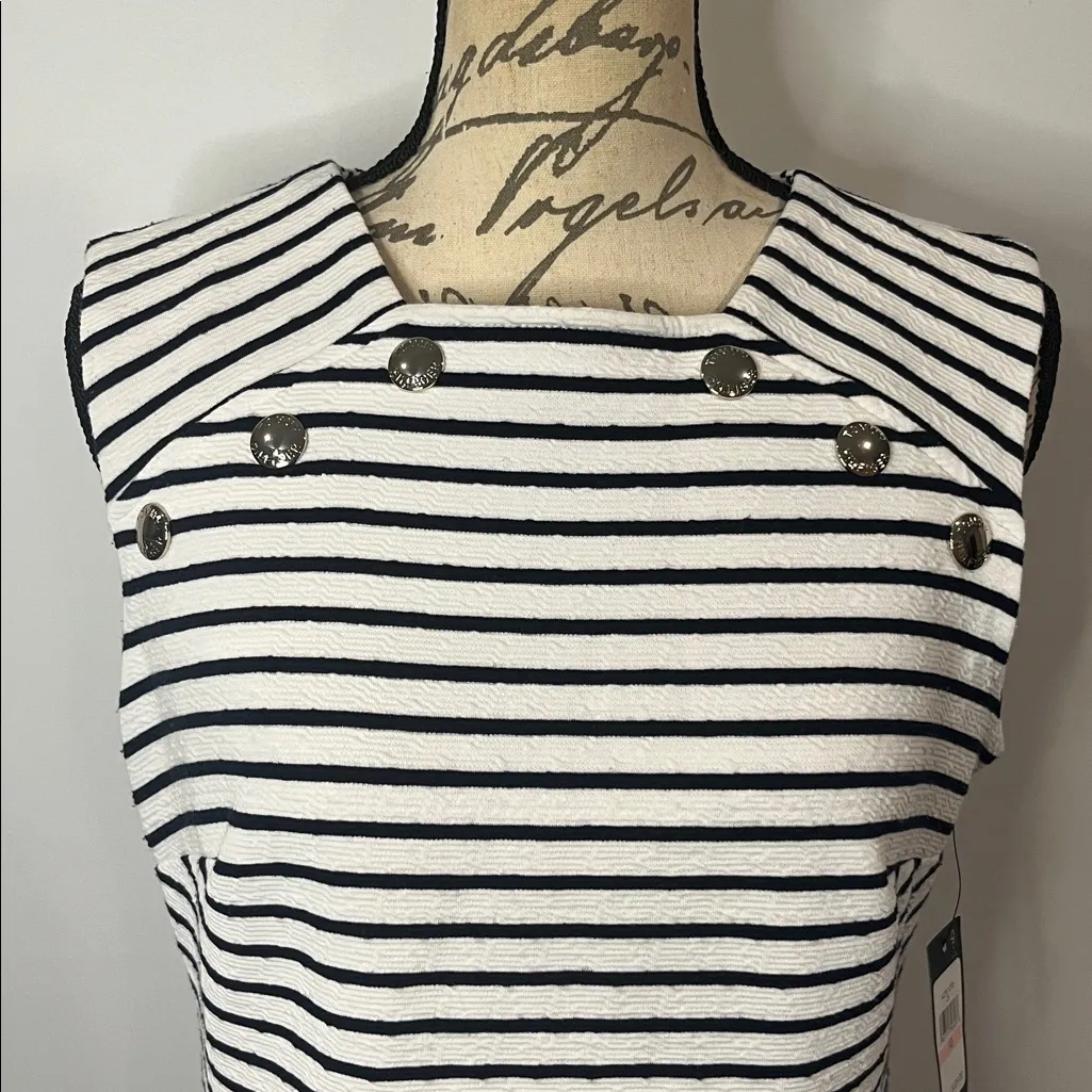 NWT Tommy Hilfiger sailor nautical textured stretch sheath dress 10 - Image 2