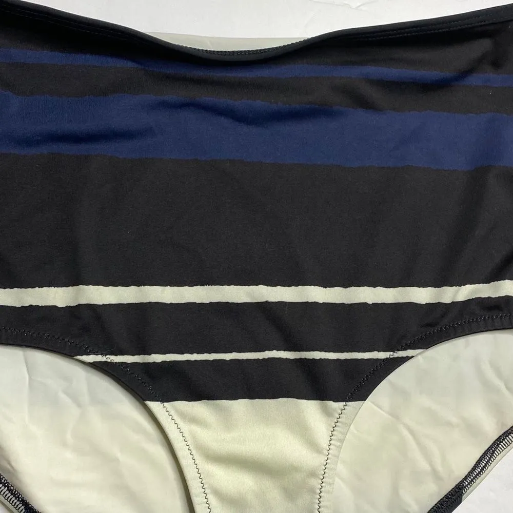 Designer‎ High Waist Bikini Bottom Blue Size M - Image 3