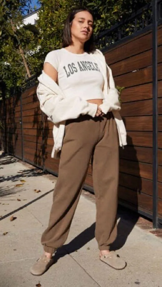 John Galt Brown Rosa Sweatpants - Image 4