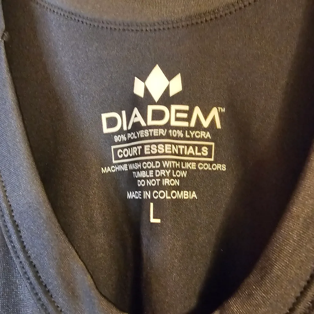 Diadem Court Essentials Large Gray Compression Racerback Tank - Image 3