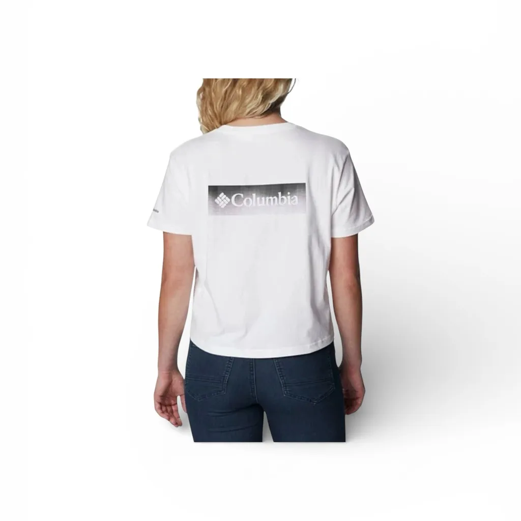 NWT Columbia Women’s North Cascades  T-shirt White Graphic Logo Size Small - Image 2