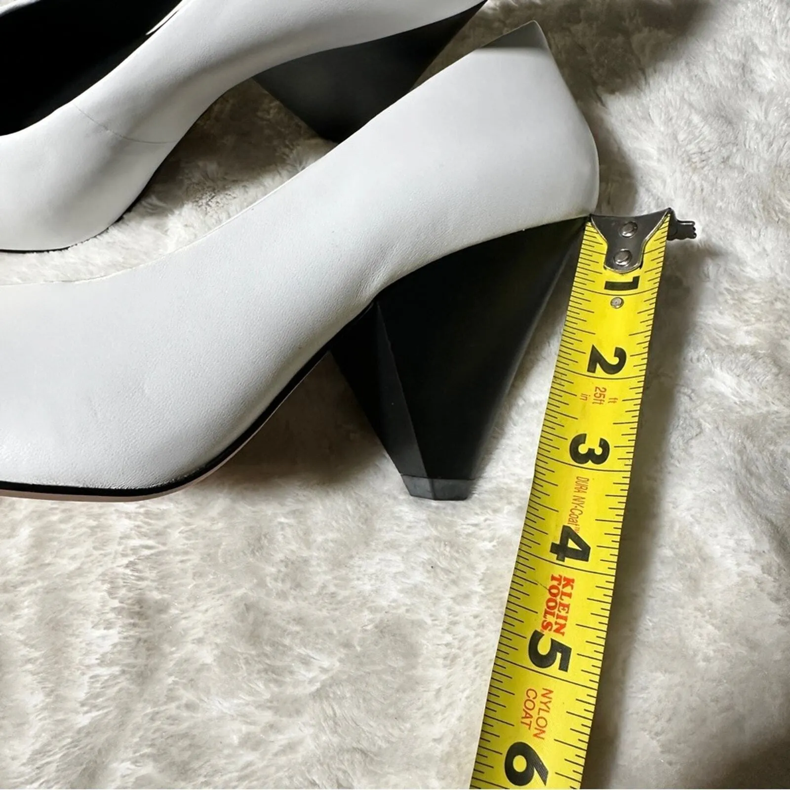 Rebecca Minkoff Size 8 Zuria White Leather Black Heel Neutral Classic Heritage - Image 7