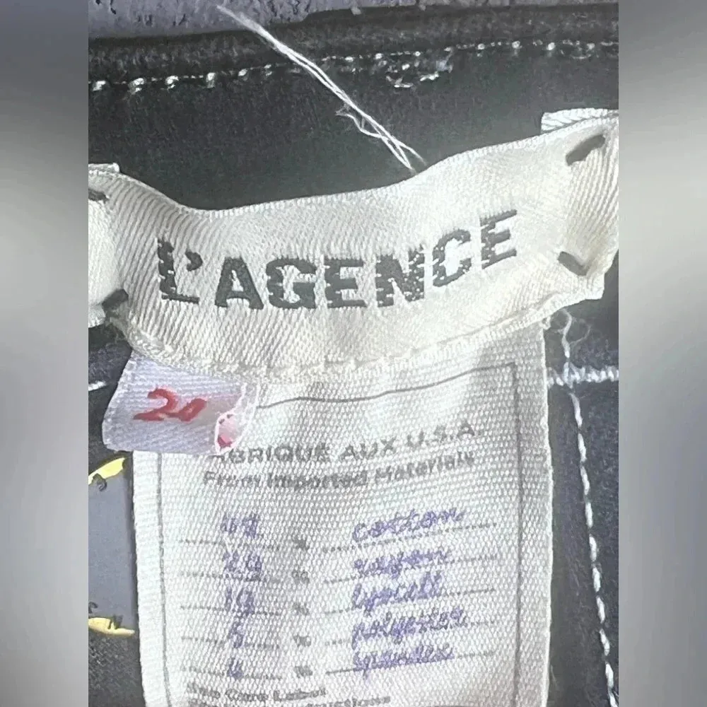 L'AGENCE Margot Skinny High Rise Noir Contrast 24 - Image 5