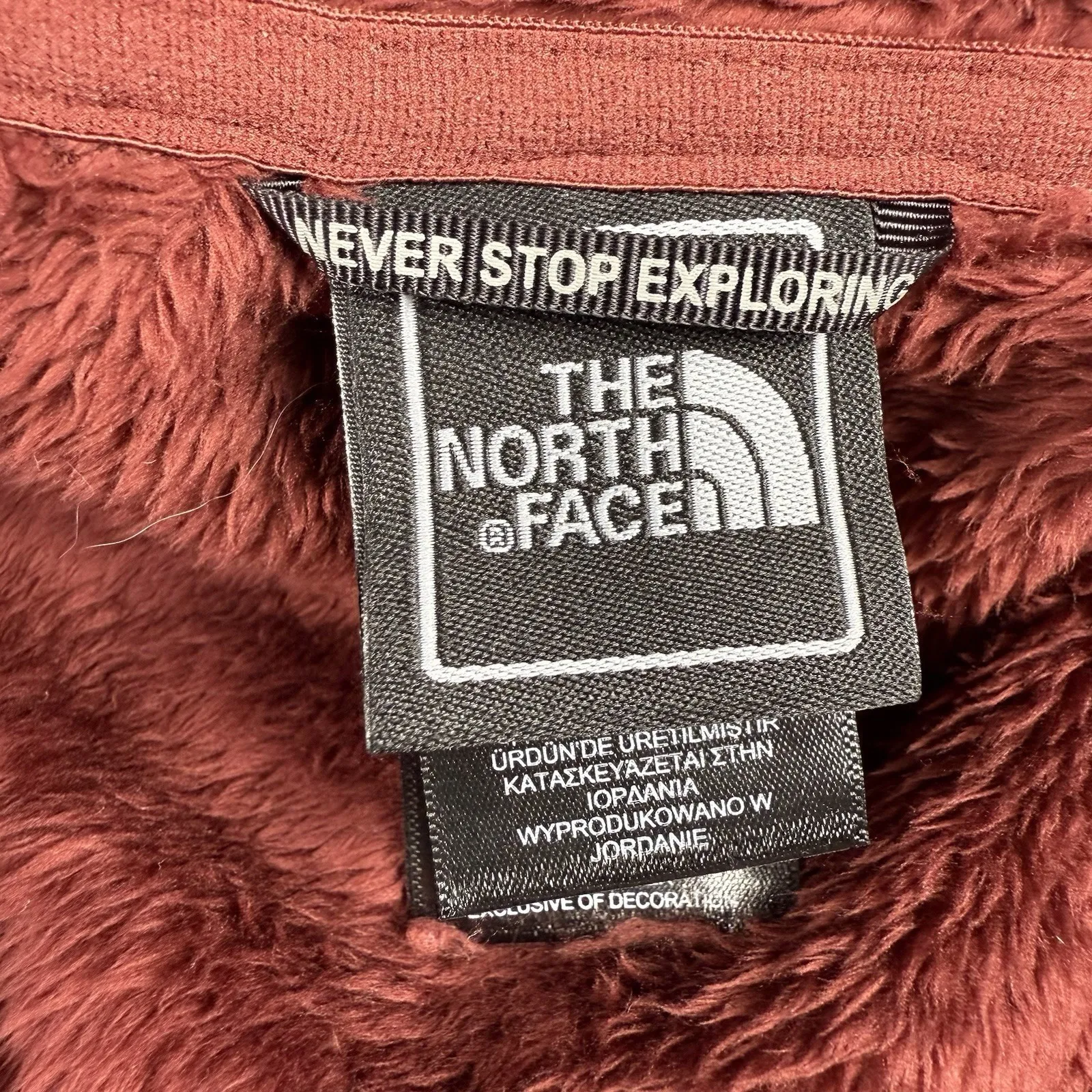 North Face Women's Osito Coat Jacket High Pile Teddy Fleece Size Small Rust - Image 7