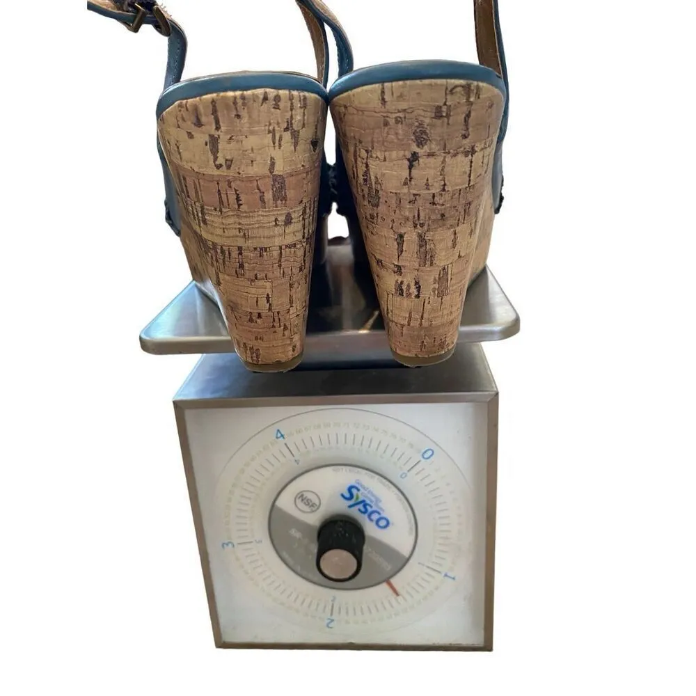 Blue Apt 9 Open Toe Wedges High Heels Beach Coastal Vacation Party - Image 11