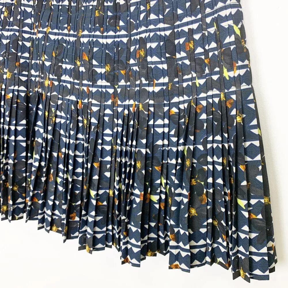 NWOT J. Crew Pleated Geometric Print Lattice Mini Skirt 4 - Image 4