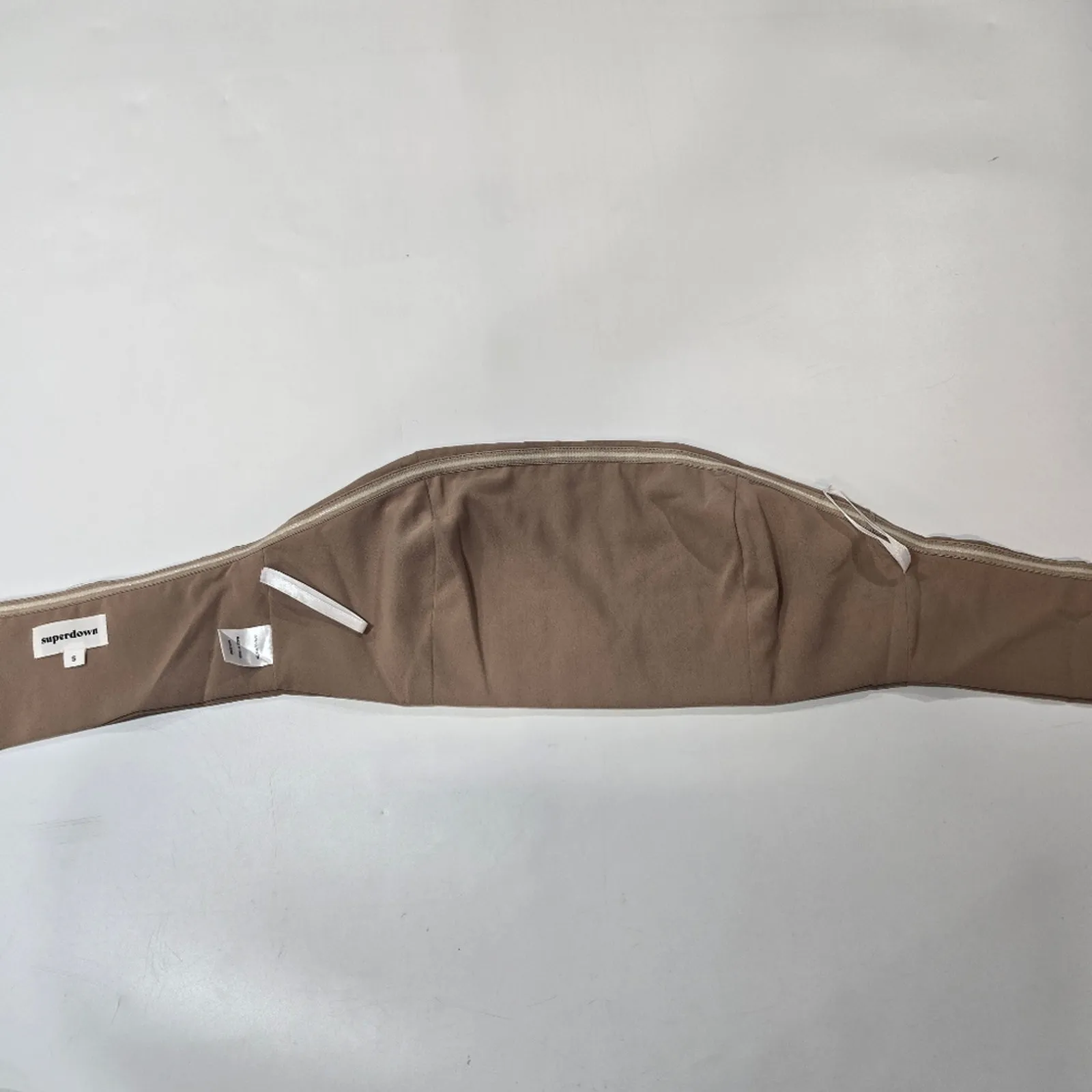 Superdown Remy Bandeau Pant Set in Nude Small - Image 14