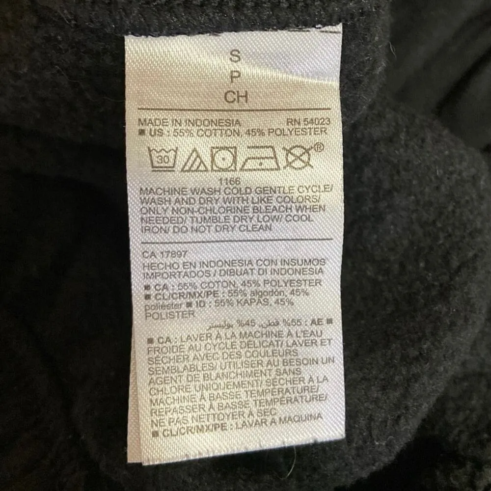 Old Navy Black Fleece Drawstring Pockets Activewear Pull On Sweatpants Jogger S - Image 5