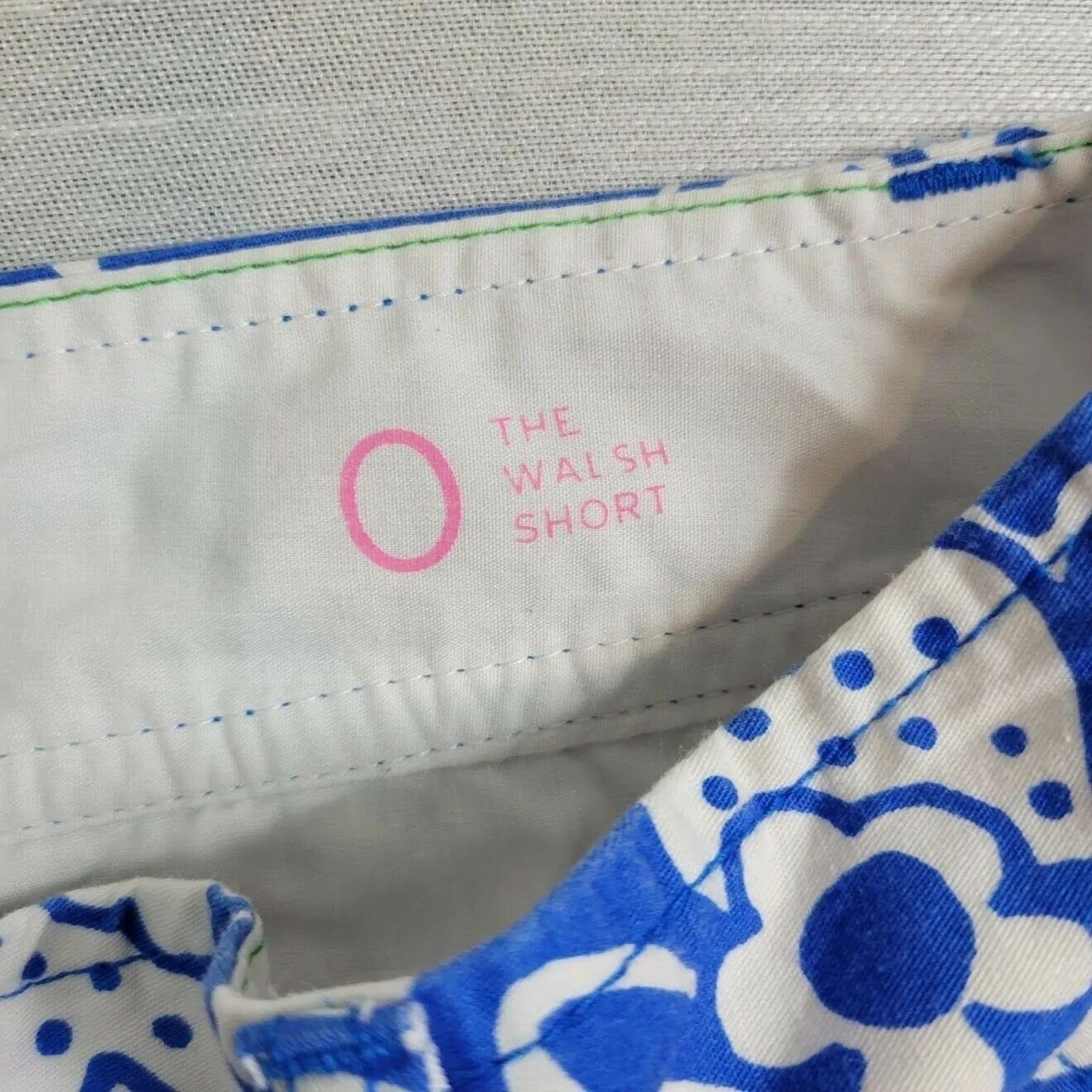 Lilly Pulitzer Fair Isle Shorts 0 Blue White Tropical Floral 2" Inseam Summer - Image 4