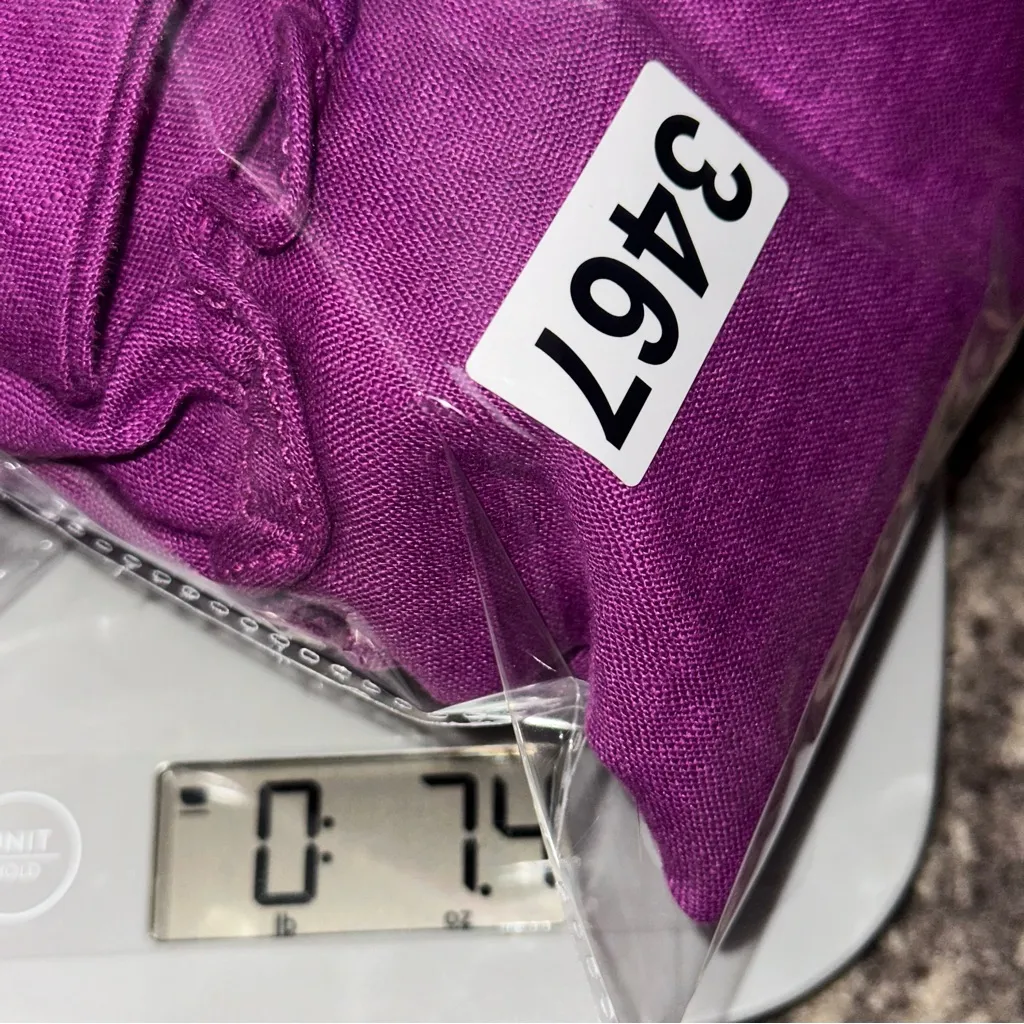 Trina Turk Out of Office Women’s Size L Purple Vacation Ruffled Linen Mini Dress - Image 10