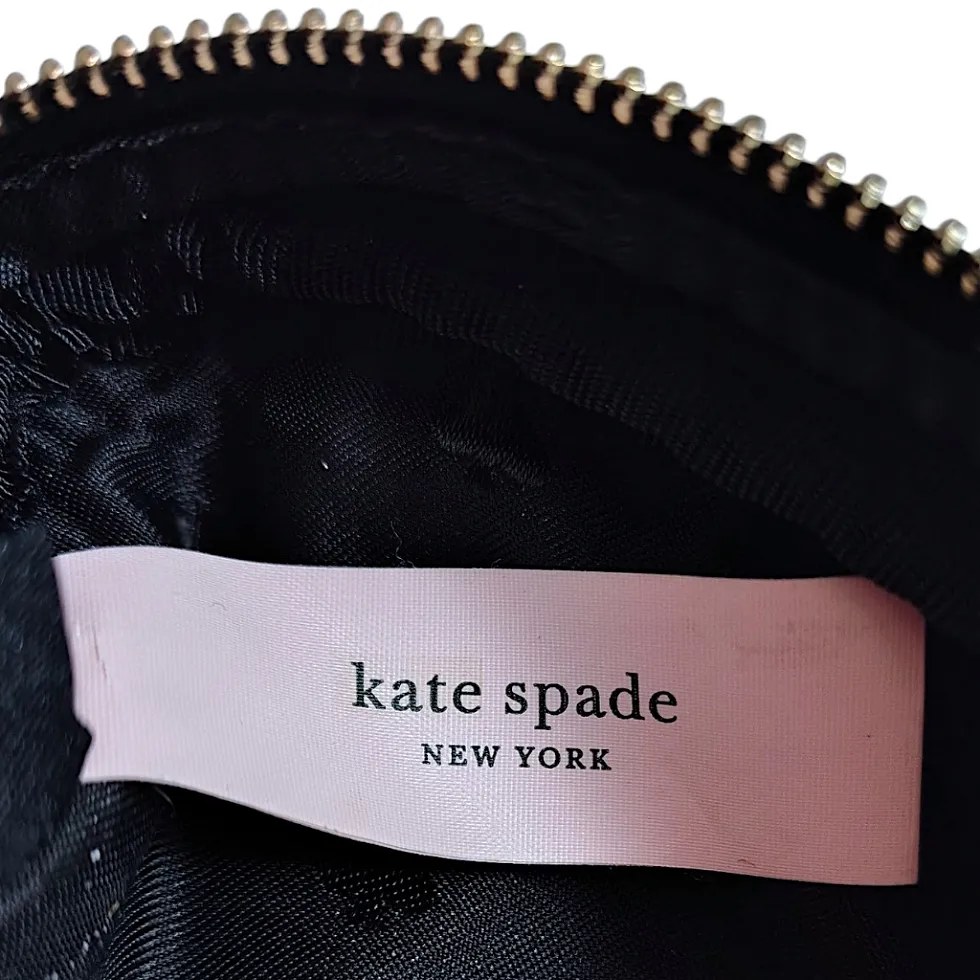 Kate Spade New York Dawn Paper Rose Makeup Pouch Clutch Pencil Case - Image 8