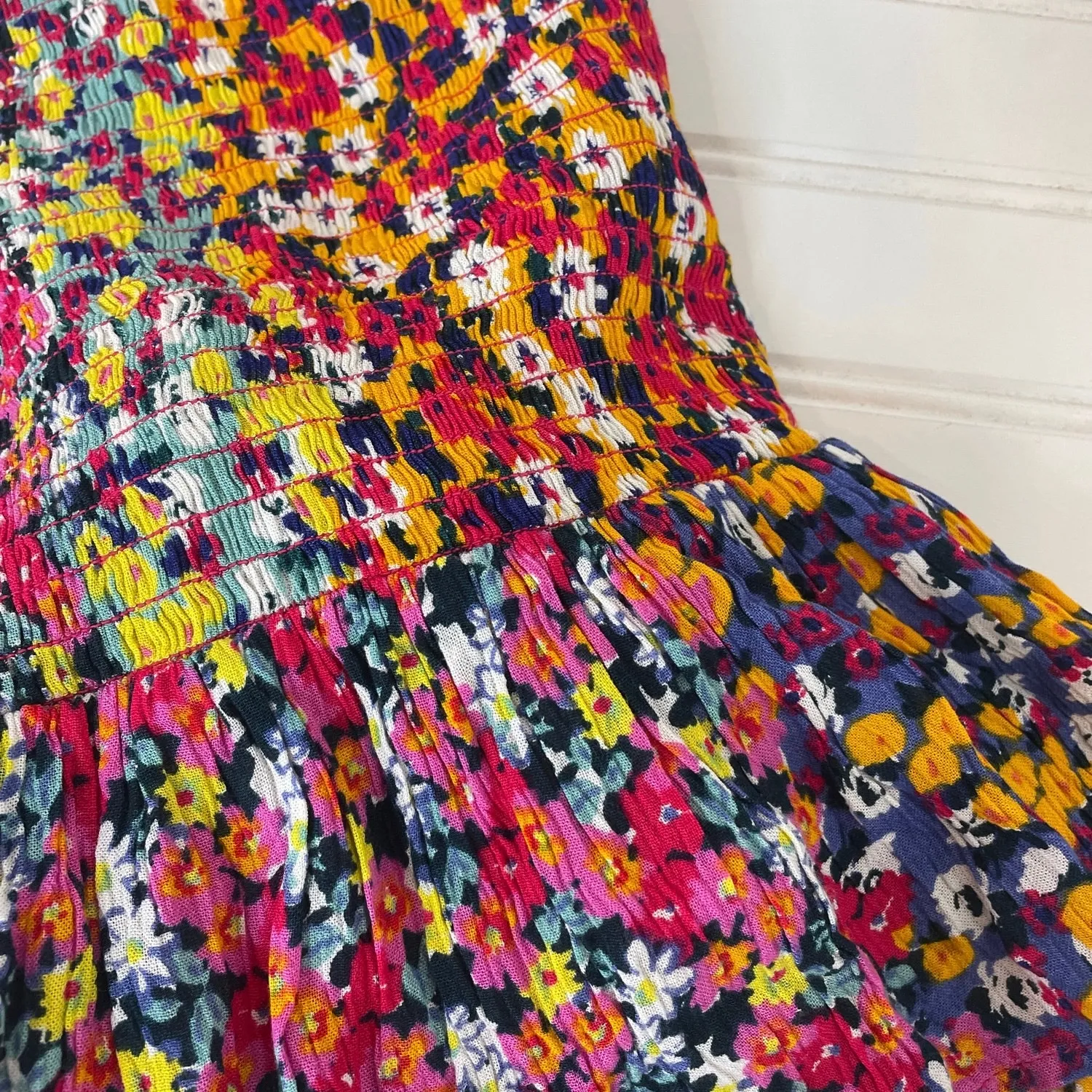 Carmar & Patrons of Peace Raw Hem Skirt & Ruffle Floral Halter Top Bundle Size S - Image 4