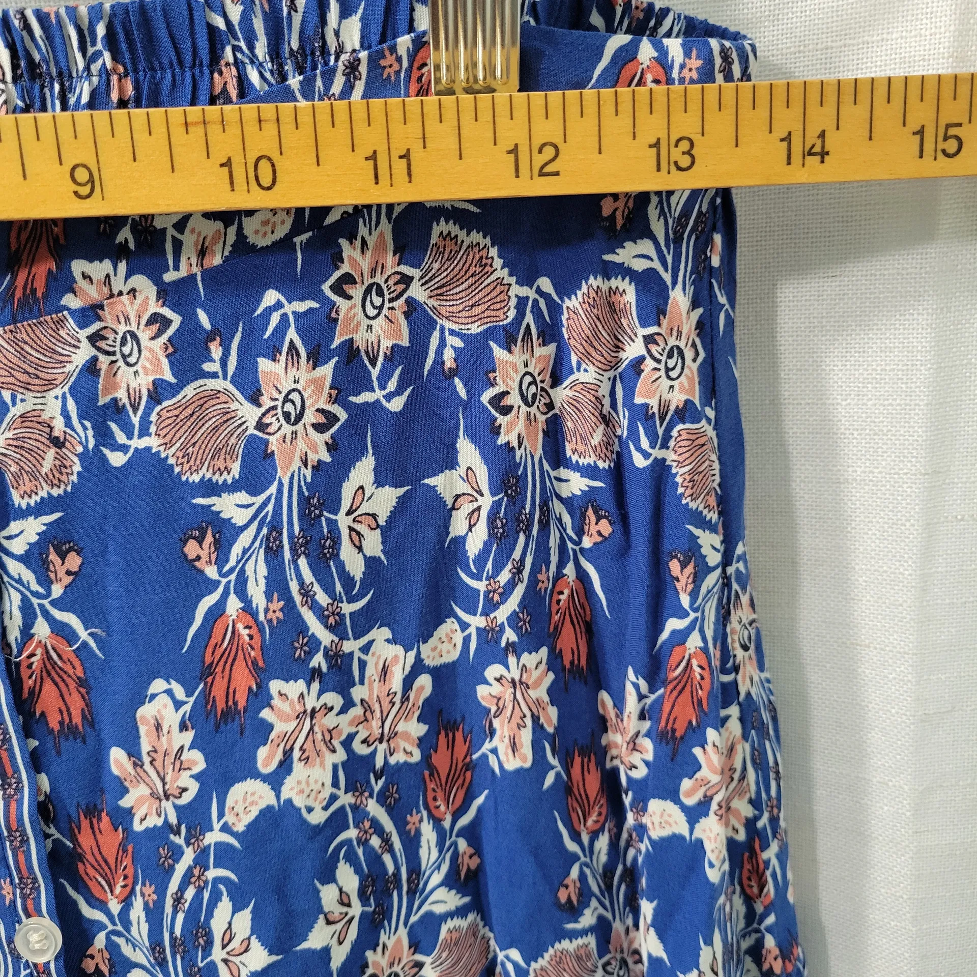 MAXI Studio Floral Blue Maxi Skirt Size S - Image 5